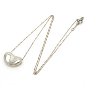 TIFFANY Co Elsa Peretti Bean Pendant Necklace Sterling Silver